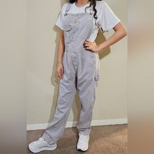 Mother Jeans Vintage Rainbow Stripe Overalls Light Purple S/M.